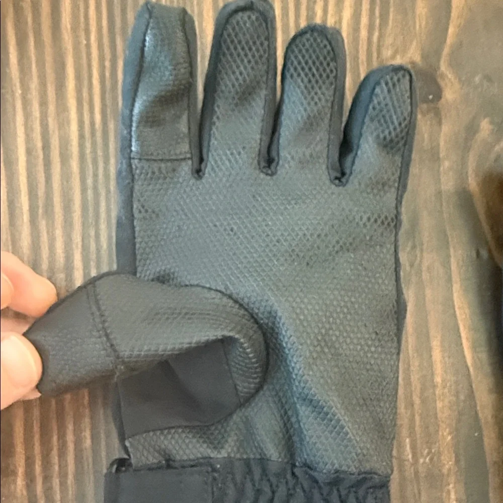 Kids Lands End Medium Black Winter Gloves Waterproof Snow